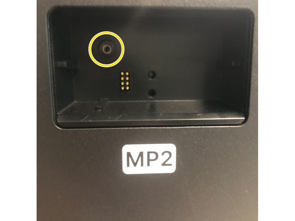 Remove the cover from Palette X using the thumbscrews