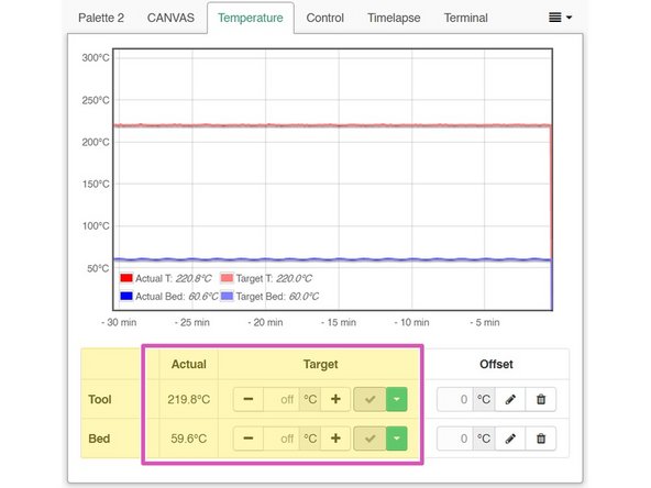 Click Print from the State box. Canvas Hub's interface will acknowledge that a print will begin with Palette. Select OK and Palette will begin initializing while your printer is paused.