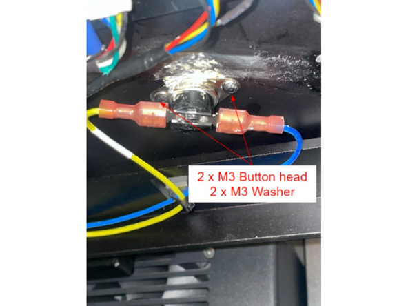 Remove 2 x M3 button heads and 2 x M3 washers that are used to install the Snap  Disc