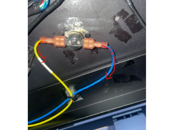 Validate that the cable path is the same as indicated with the red arrows