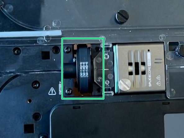 Check that the belt is around the cutter wheel sprocket.