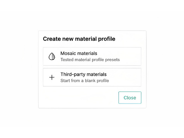 Go to Materials &gt; +New Material