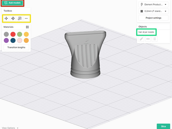 Click the Add Models button, or click and drag files from your file explorer directly into the browser.