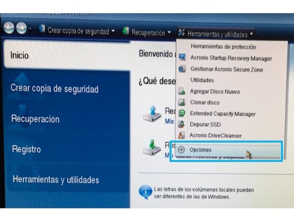 Enter to configuration menu as shown on picture