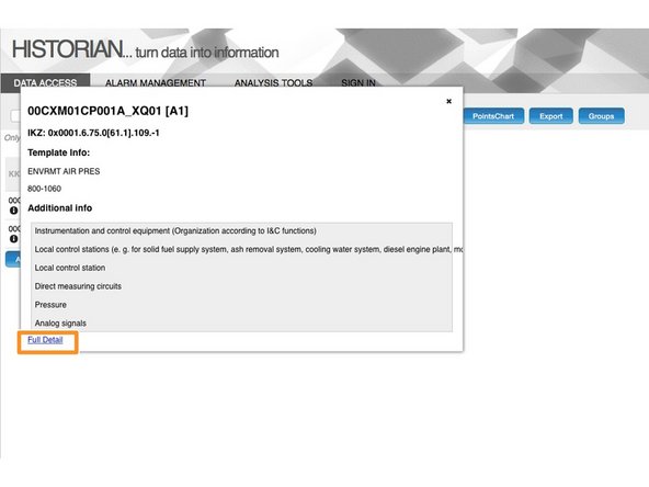 Also shows full detail of the signal