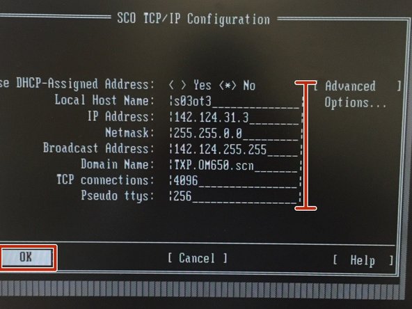 Check data, and select OK
