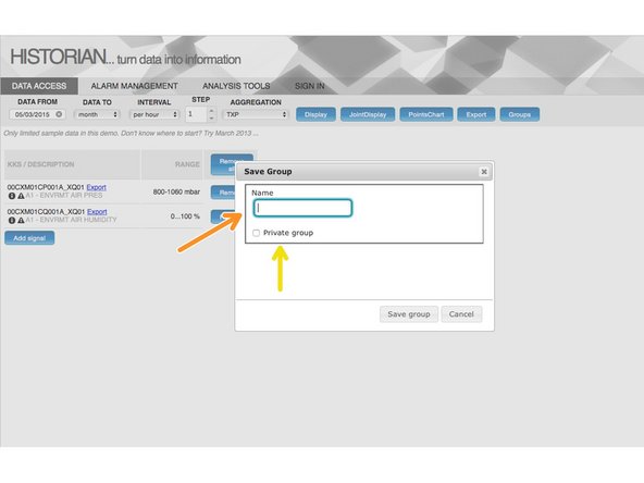 Select GROUPS and SAVE AS