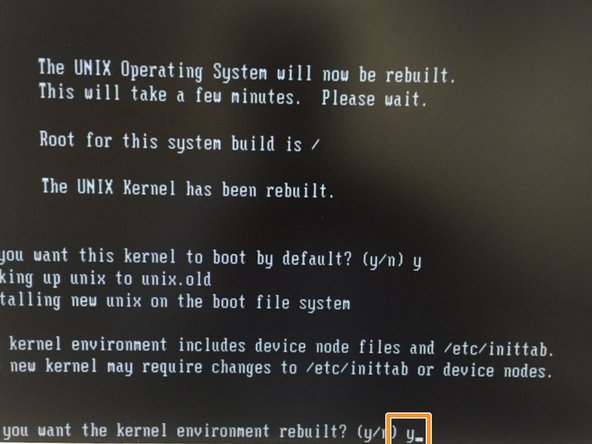 if you want. Select Y and ENTER