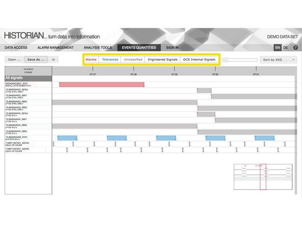 Signals can be reordered (by simple drag and drop on their label)
