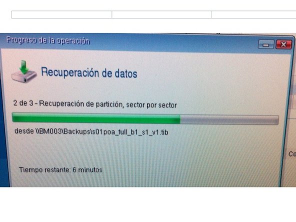 Progress is being shown