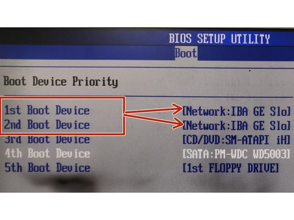 Change booting priority