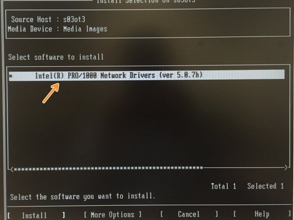 Select Intel(R) PRO/1000 Network.....