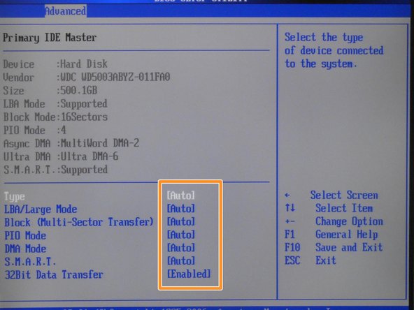 Select as in the photo