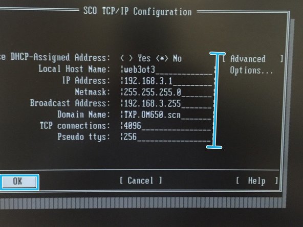 Check data, and select OK