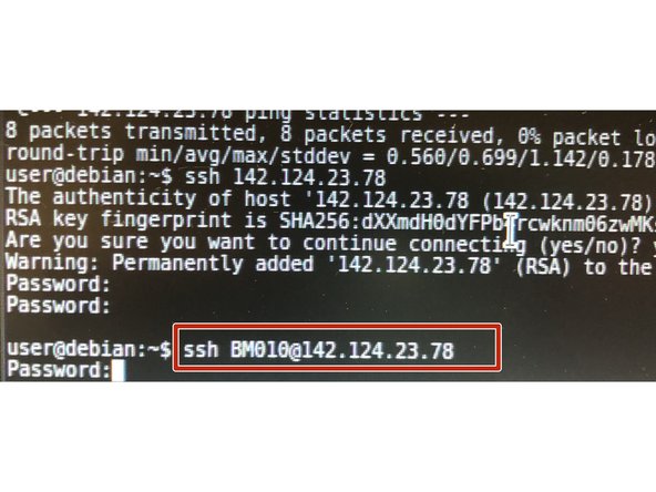 ssh login test with command: