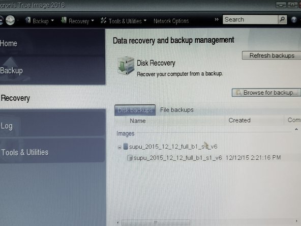 Click by &quot;Right Mouse Button&quot; over the image and select &quot;Recover&quot;