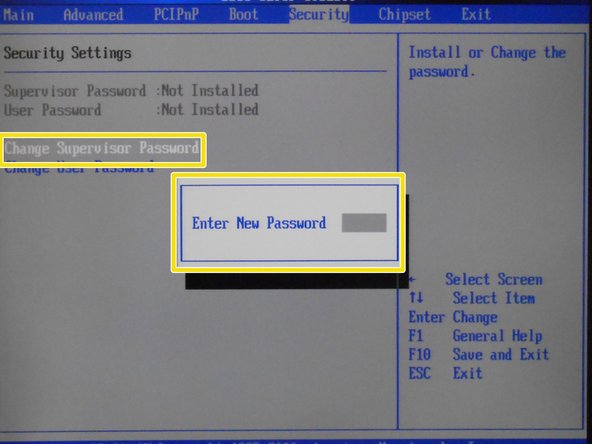 Select Change Supervisor Password