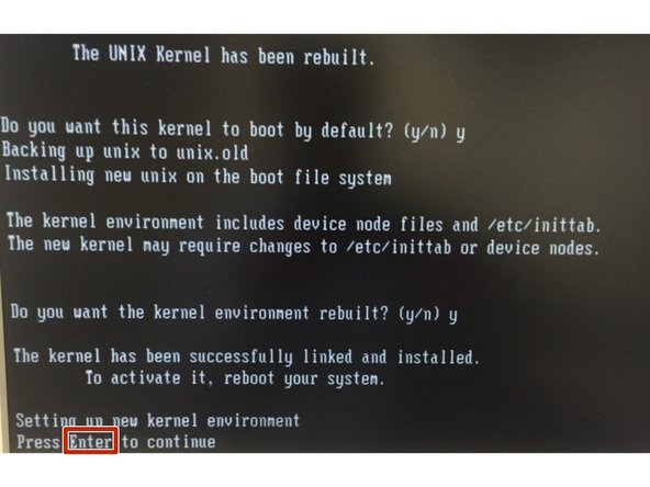 Press ENTER to continue