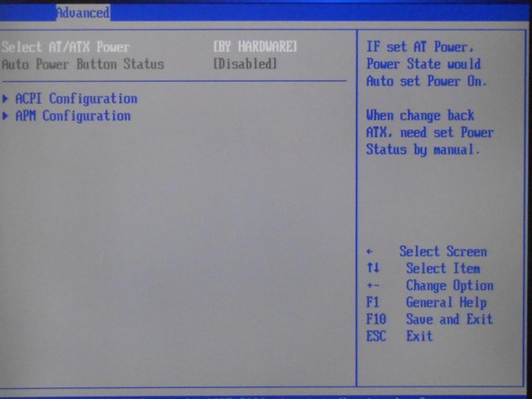 Select Power Configuration