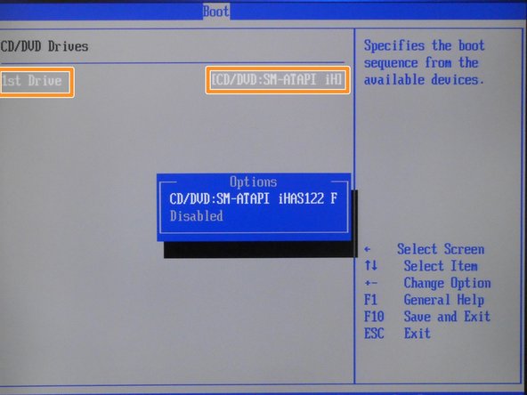 Select CD/DVD: SM-ATAPI ....