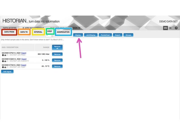 After finding requested signals the users should specify the point of view they are requesting.