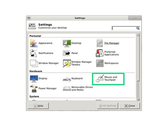 Open window by pressing Ctrl+Win+S (WIN means Windows Key, or Super Key)