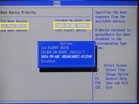 Select SATA: PM-WDC WD5003ABYZ-011FA0