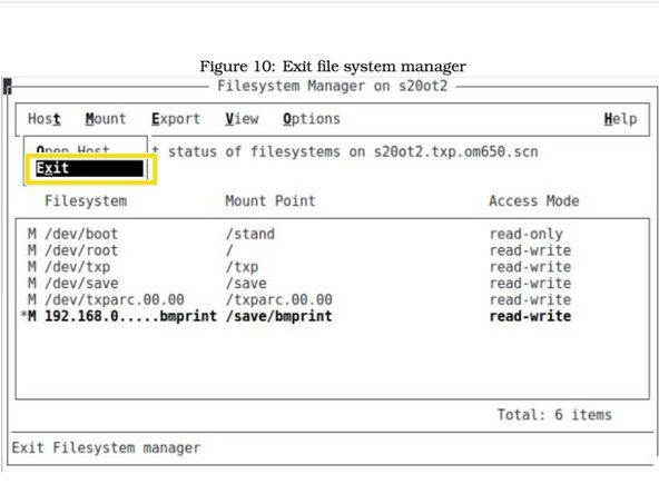 The remote NFS share should indicate IP address and mounting point