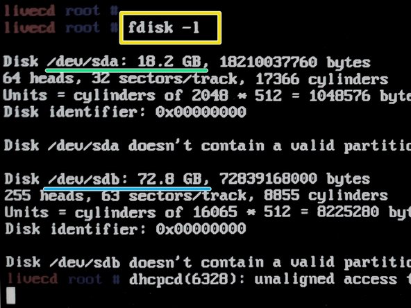 Verify by fdisk command if all hard-drives are visible. Some ES680 station might have two disks.