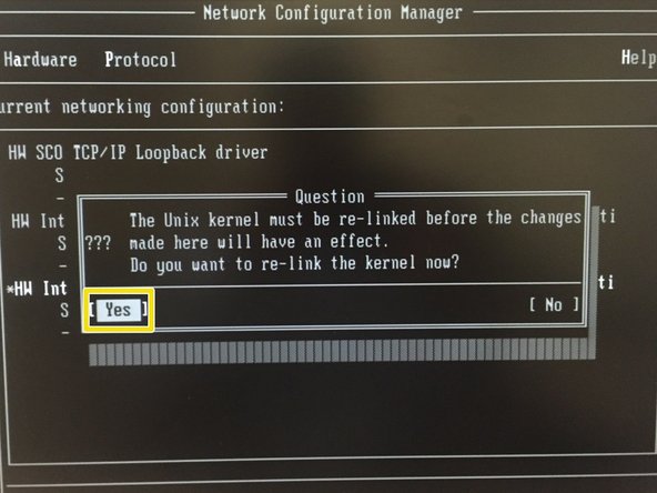 In this question select YES