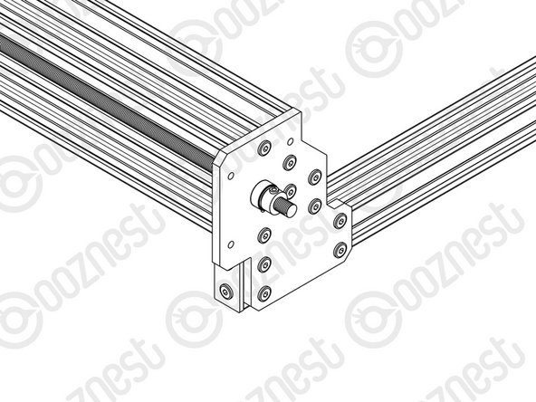 While pushing the 8mm-Clamping-Collar against the 8mm-Shim and F688zz-Bearing into the hole on the Y-Plate-End-Plates, tighten the clamping bolt on the 8mm-Clamping-Collar.