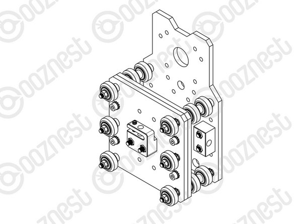 The Z-Plate-Assembly should be orientated with the Eccentric-Spacer-6mms on the right side.