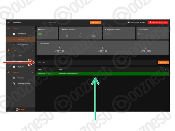 Send Manual G-Code commands.