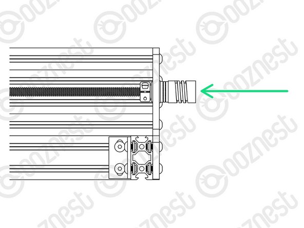 The Nylon-Shoulder-Washer seats in the 16mm hole on the Y-End-Plate.