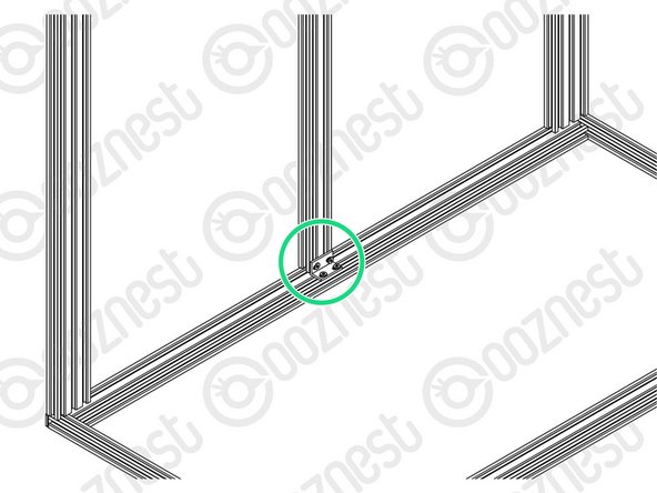 Secure Extrusion J (V-Slot-2040 - 670mm, 920mm or 1170mm depending on your enclosure size),  centrally to Extrusion K on the Front-Frame using a Universal-L-Bracket.