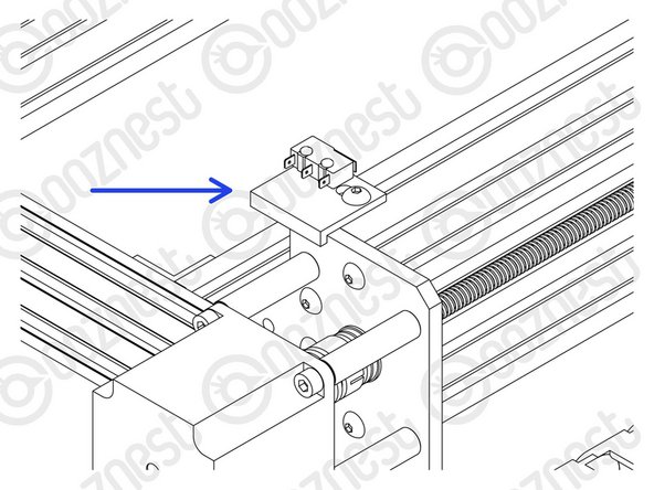 The M3-Plastite-Screw-8mm's go through the Y-Limit-Switch-Mount first, then self thread into Limit-Switch-1.