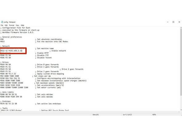 You should now see the main control page for the Duet!