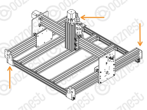 Make sure the side of the Y-End-Plate is flush with the end of Extrusion-A.