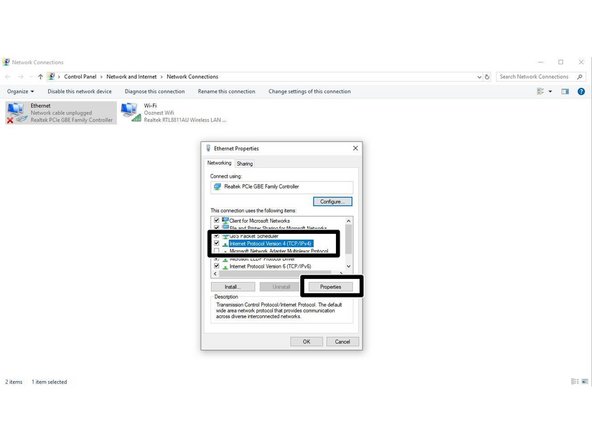 Click on the heading -&gt; Internet Protocol Version 4 and access its properties.