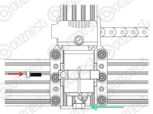 Insert the Router Head into the Router-Clamp and tighten the clamp using the M8-Cap-Head-Bolt-25mm.
