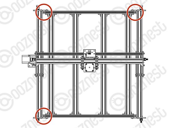 Repeat the previous step for the other 3 corners.