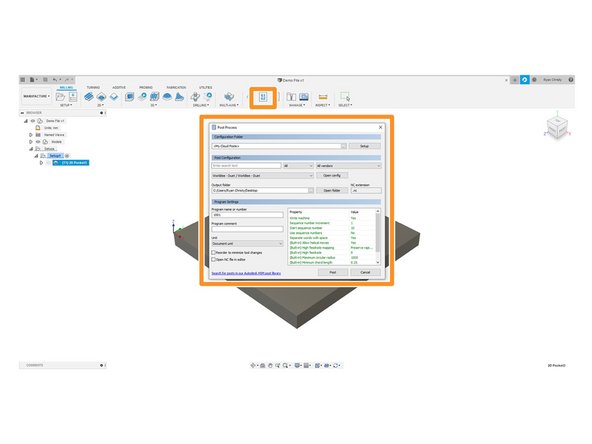 Install the WorkBee Post Processor following the guide which can be found here