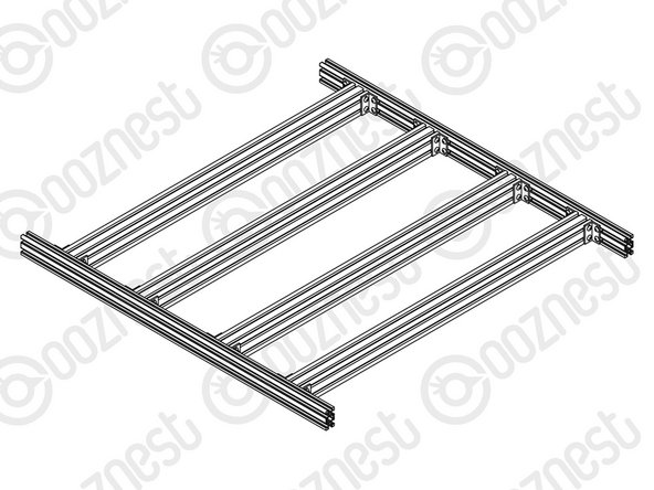 Roughly evenly space the Extrusion-C's along the Extrusion-A's.