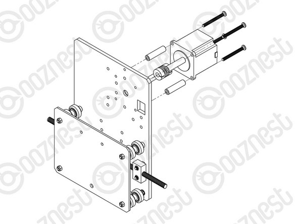 A NEMA23-Stepper-Motor needs attaching to the Y-Plate-Left. See pictures 2 &amp; 3.
