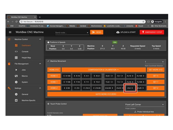 Turn on your Dust Extraction if needed.