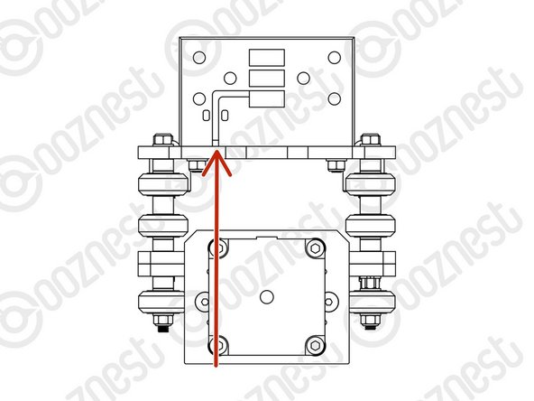 Insert 2 x M5-Button-Head-Bolt-16mms through the Drag-Chain-Mount.
