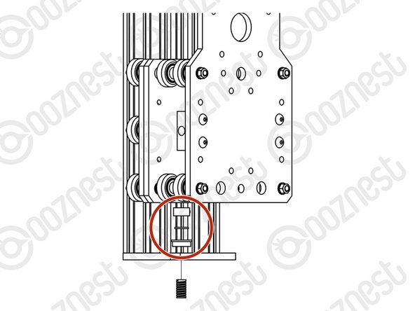 Slide the Lead-Screw-Z through the bottom Z-End-Plate. Then slide on a Flanged-Radial-Bearing (facing downwards) - -&gt;- - Bearing-Shim - -&gt;- -  Lock-Collar.