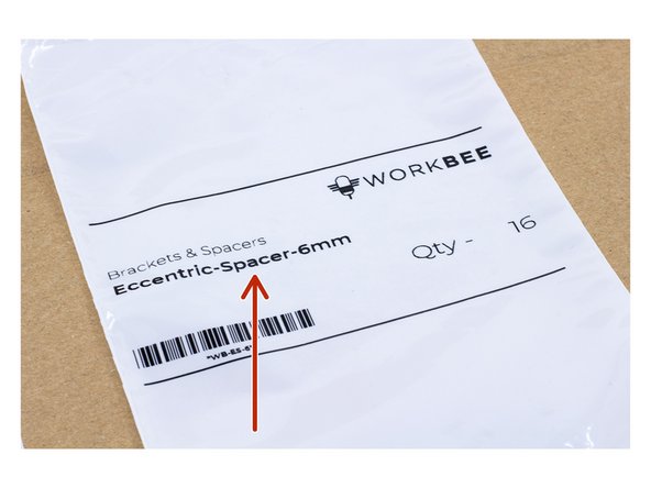 Most parts of the kit are labelled with the part name and quantity provided.