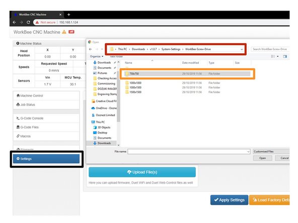The WiFi &amp; Ethernet Duets require a different setup format depending on how you are connecting to it, please follow the appropriate Step for your Workbee.