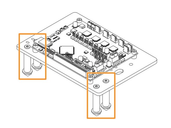 Place a 1-1/2&quot; Aluminium Spacers over each bolt followed by a Slot Washer and finally a M5 Drop in Tee Nut.